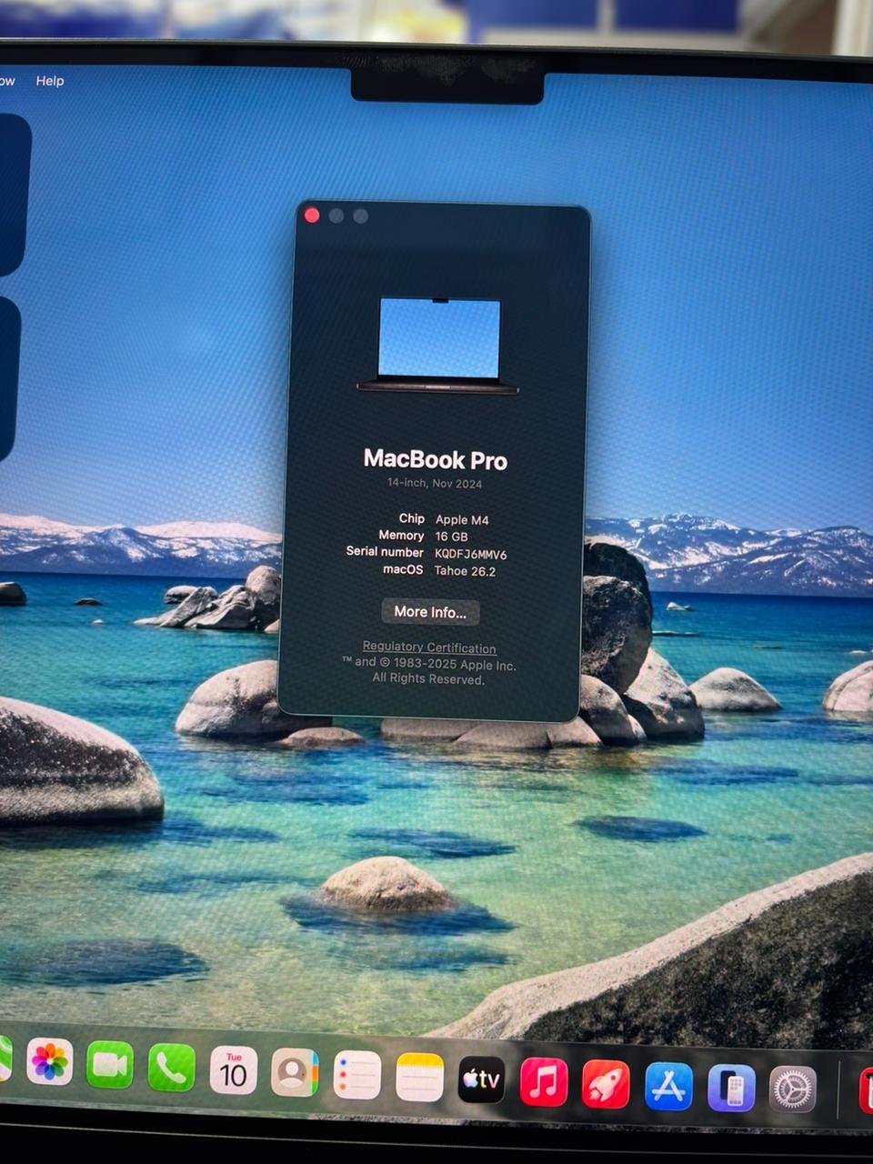 Apple MacBook Pro 14 inch M4 chip 2024 model with Liquid Retina XDR display and Touch ID fingerprint security